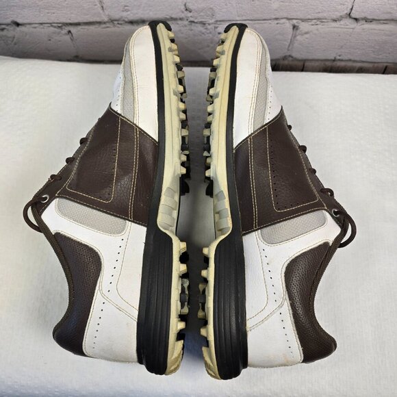 MENS NIKE AIR TOUR WHITE BROWN SADDLE GOLF SHOE MENS SIZE 10 EUC - Picture 4 of 8